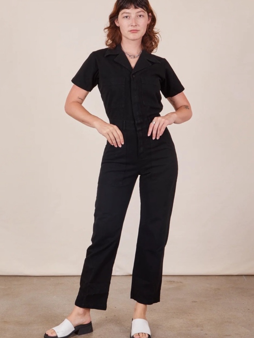 Big Bud Press Everyday Jumpsuit Basic Black Short Sleeve Jumpsuit